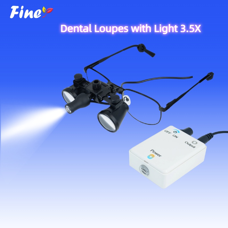 Magnifier With Light - Lupa stomatologiczna Finer 3.5X z oświetleniem,