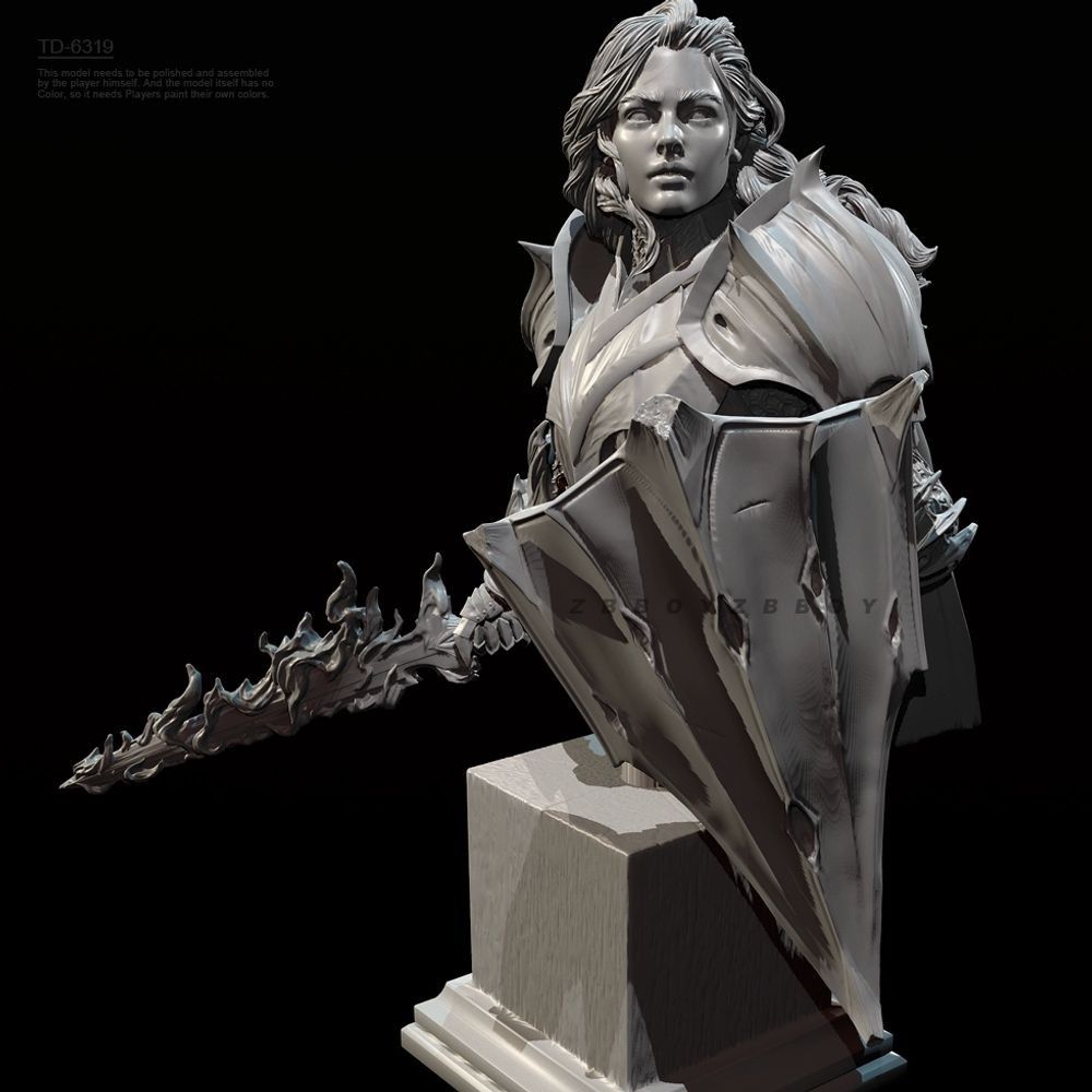 Model Kit Knight - 55mm 70mm Popiersie Rycerki Żywiczne Popiersie