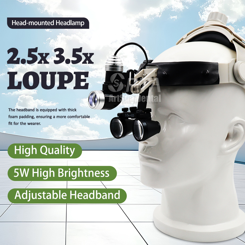 Magnifier With Light - Ulepszona, wygodna lampa stomatologiczna z lupą,
