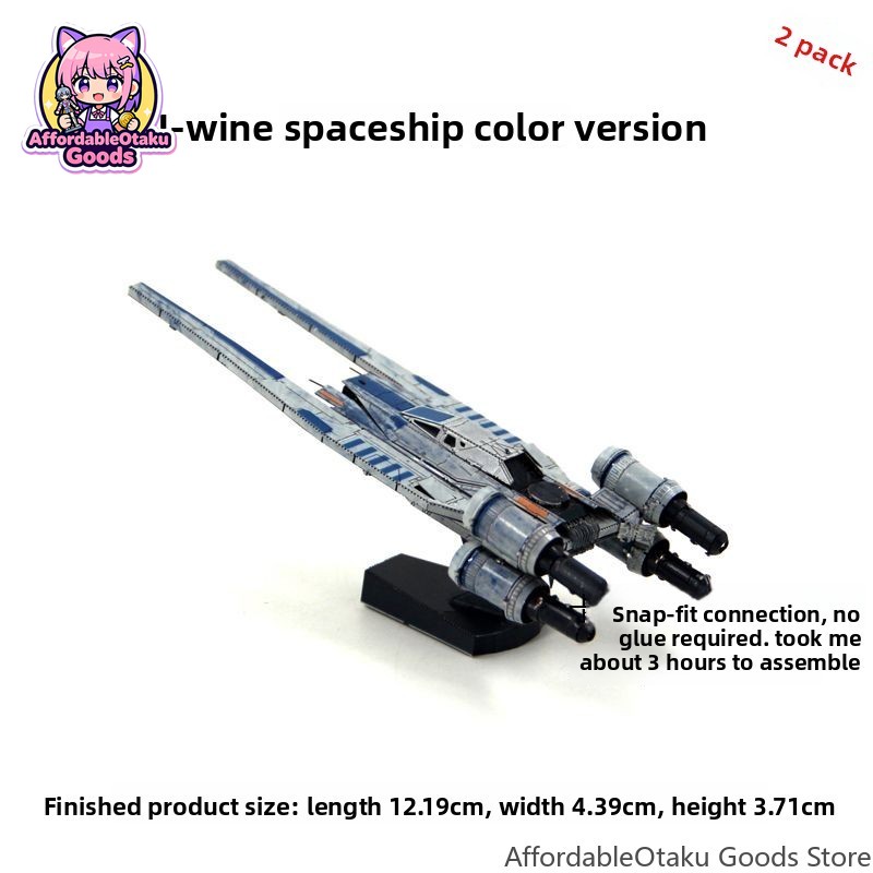 Model Kit Glue - Sci-Fi Myśliwiec w Stylu U-Wing, 3D