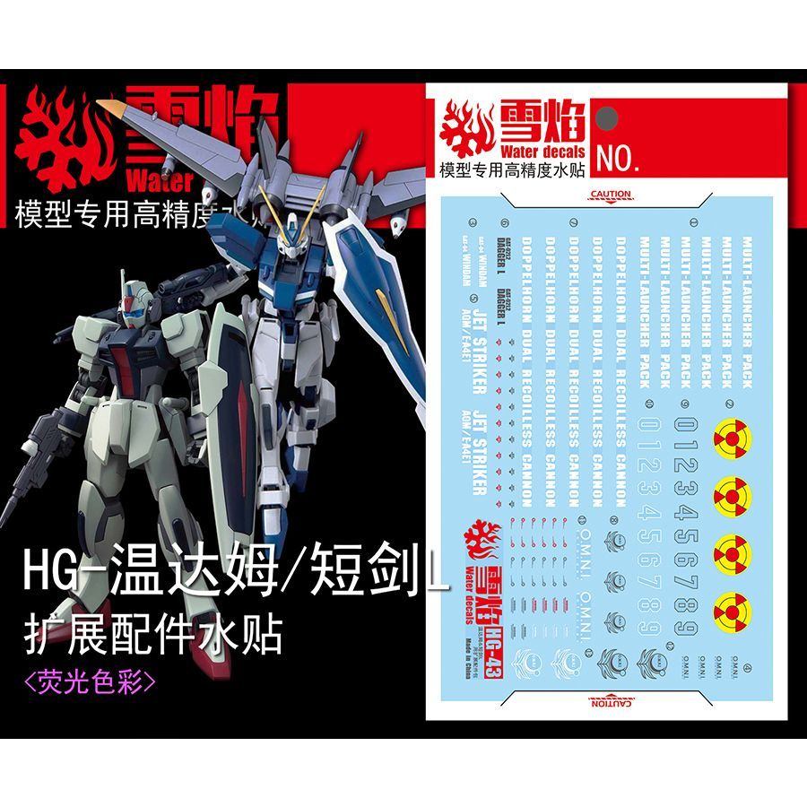 Model Kit Mecha - Precyzyjne fluorescencyjne naklejki wodne do modeli