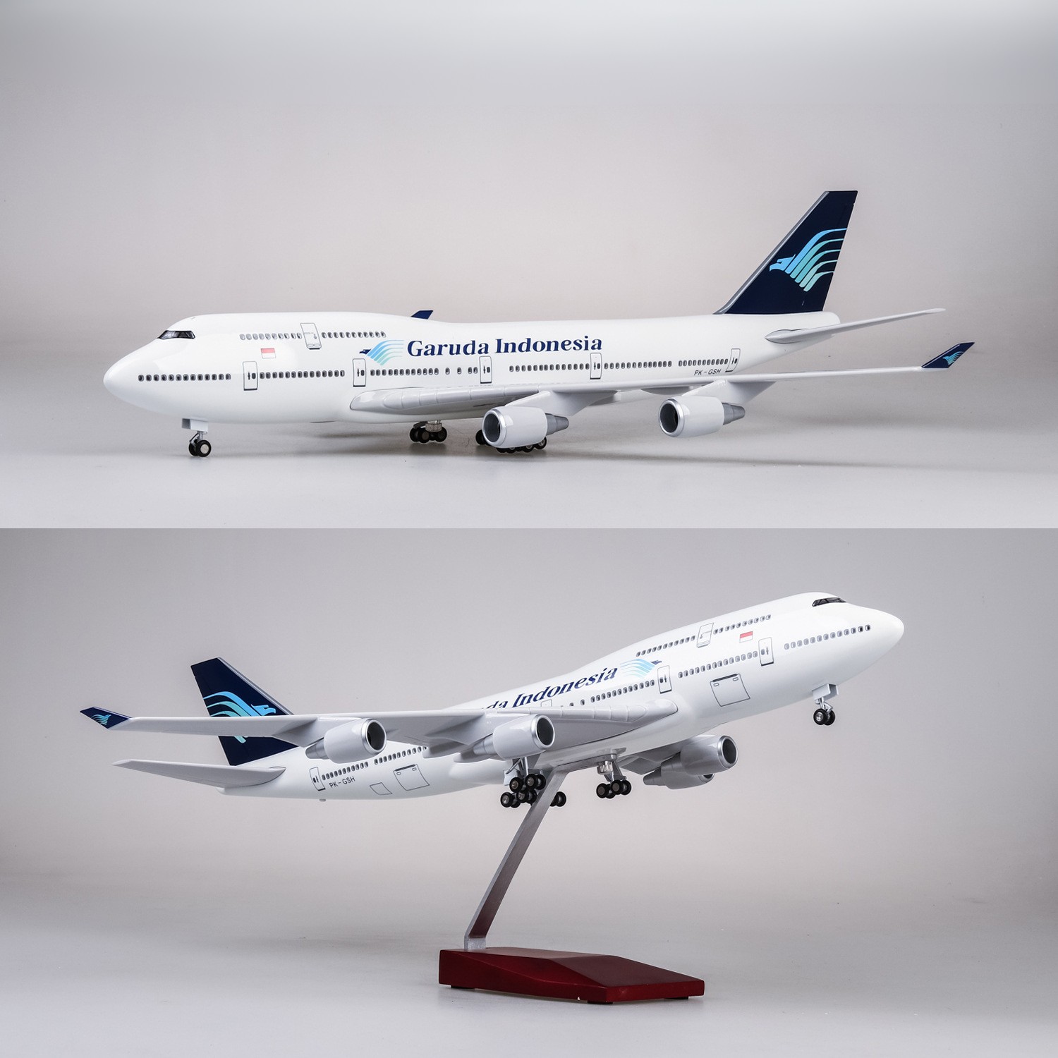 Model Kit Indonesia - Model samolotu Garuda Indonesia B747 w