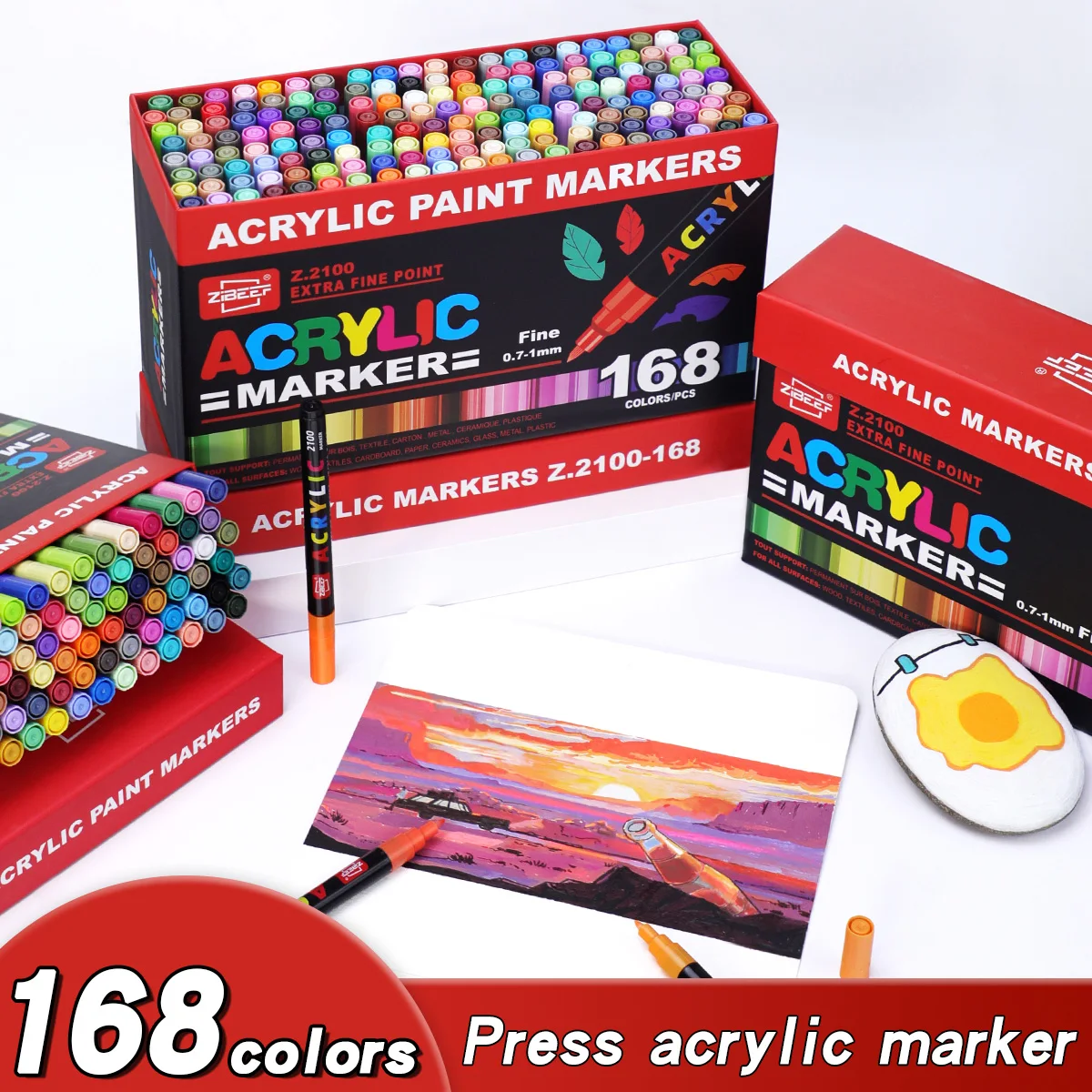 Metallic Paint Set - Zestaw markerów akrylowych 36-240 kolorów, markery