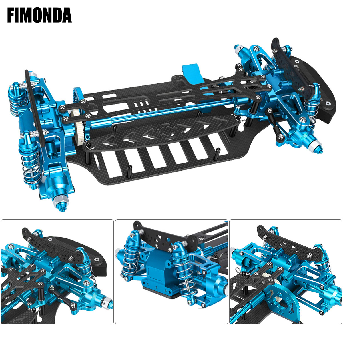 Model Kit Tamiya - Aluminiowa i karbonowa rama podwozia z