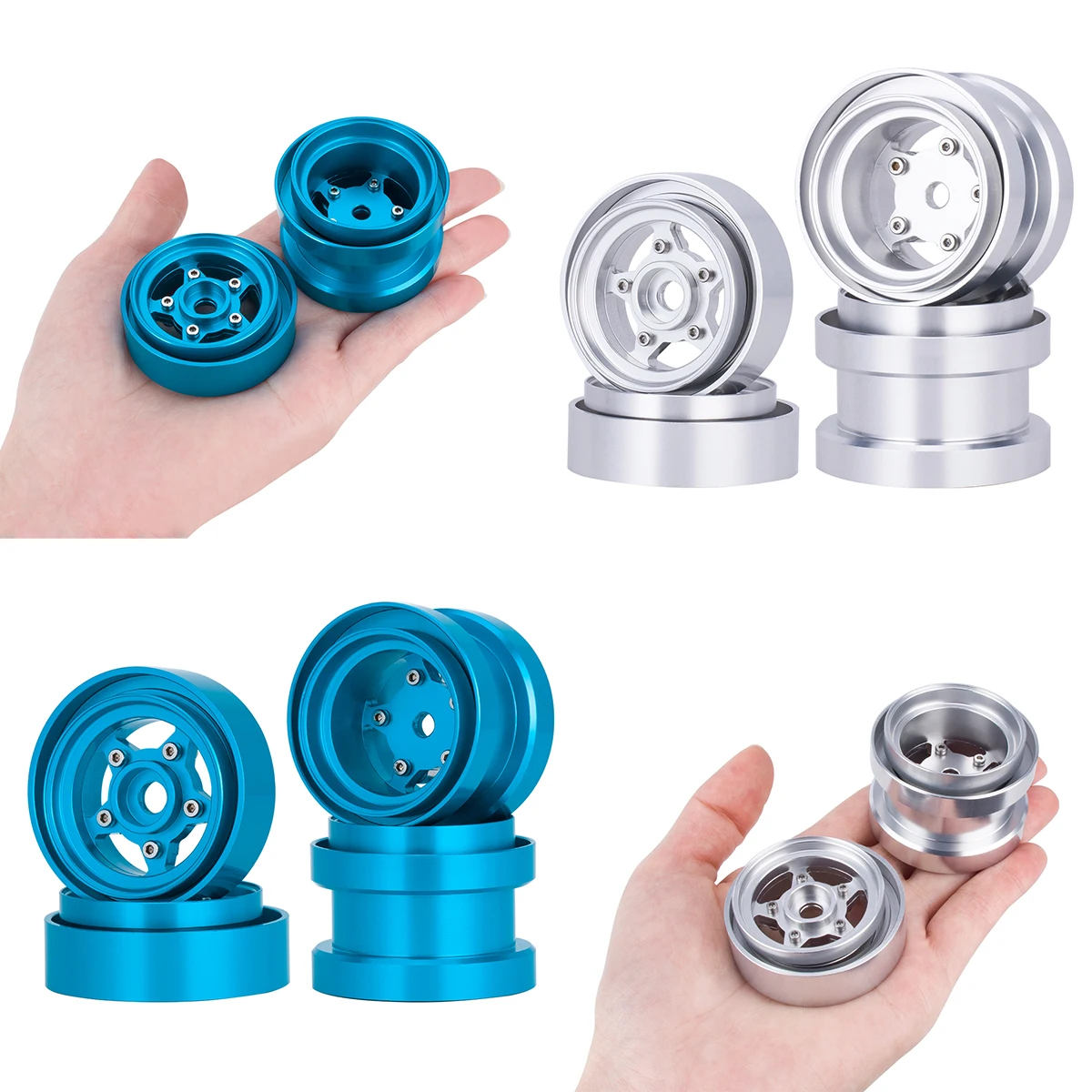Model Kit Tamiya - Aluminiowe felgi Beadlock do zestawu ulepszeń