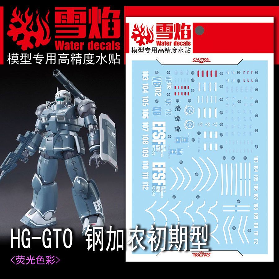 Model Kit Mecha - Precyzyjne fluorescencyjne naklejki wodne do modeli