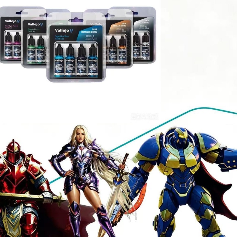 Metallic Paint Set - Zestaw farb metalicznych na bazie wody,