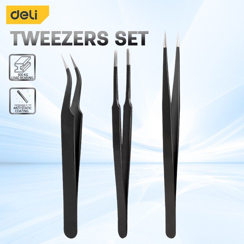 Model Kit Nipper - Zestaw pęset Deli 3PCS Ulepszona stal