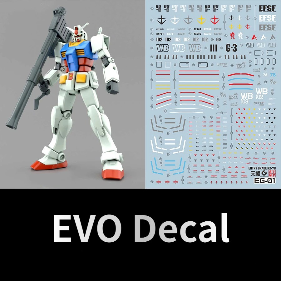 Model Kit Entry Grade - EVO EG-01 Fluorescencyjne naklejki wodne do
