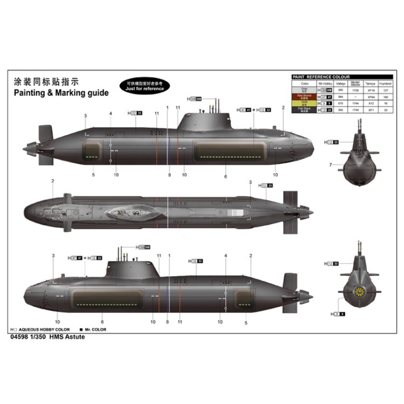 TRUMPETER 1/350 Skala HMS Astu – Model Kit U Boat recenzja i cena