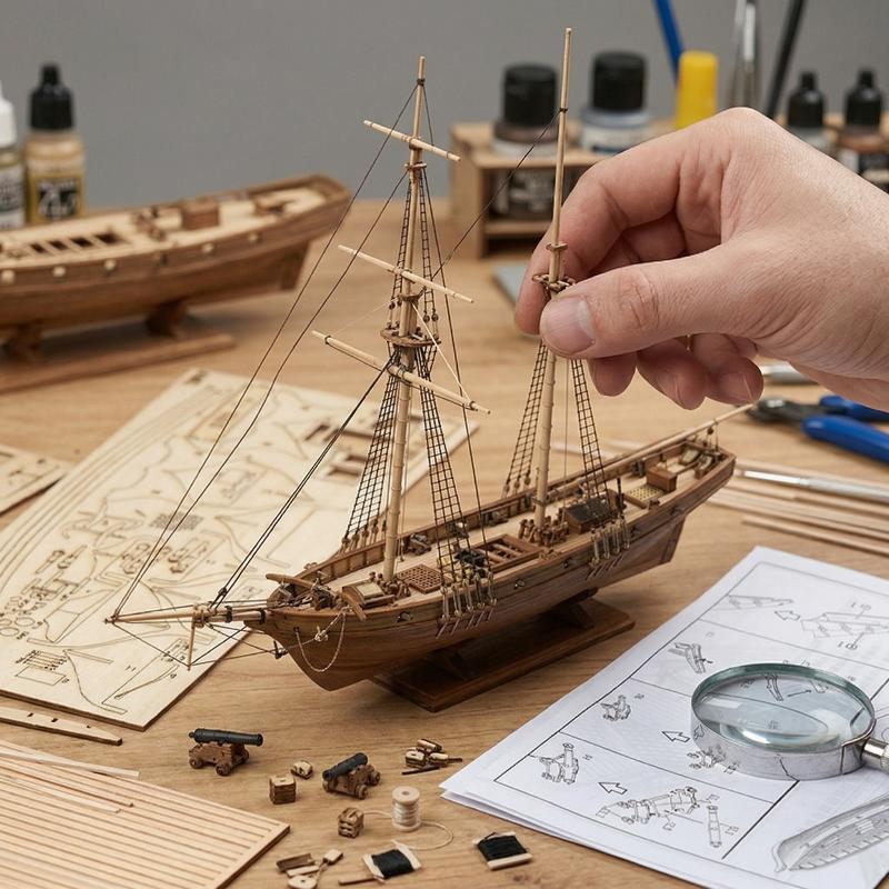 Drewniany model statku do samo – Model Kit U Boat recenzja i cena