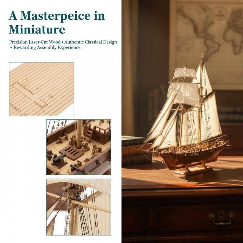 Drewniany model statku do samo – Model Kit U Boat recenzja i cena