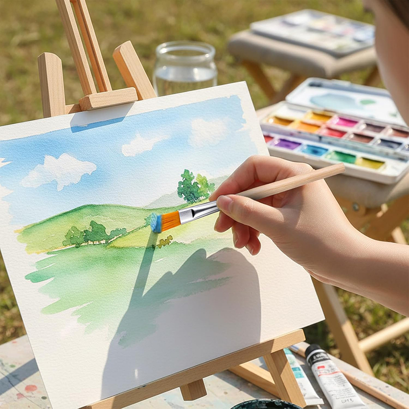 Zestaw 5 pędzli z drewnianą rą – Metallic Paint Set recenzja i cena