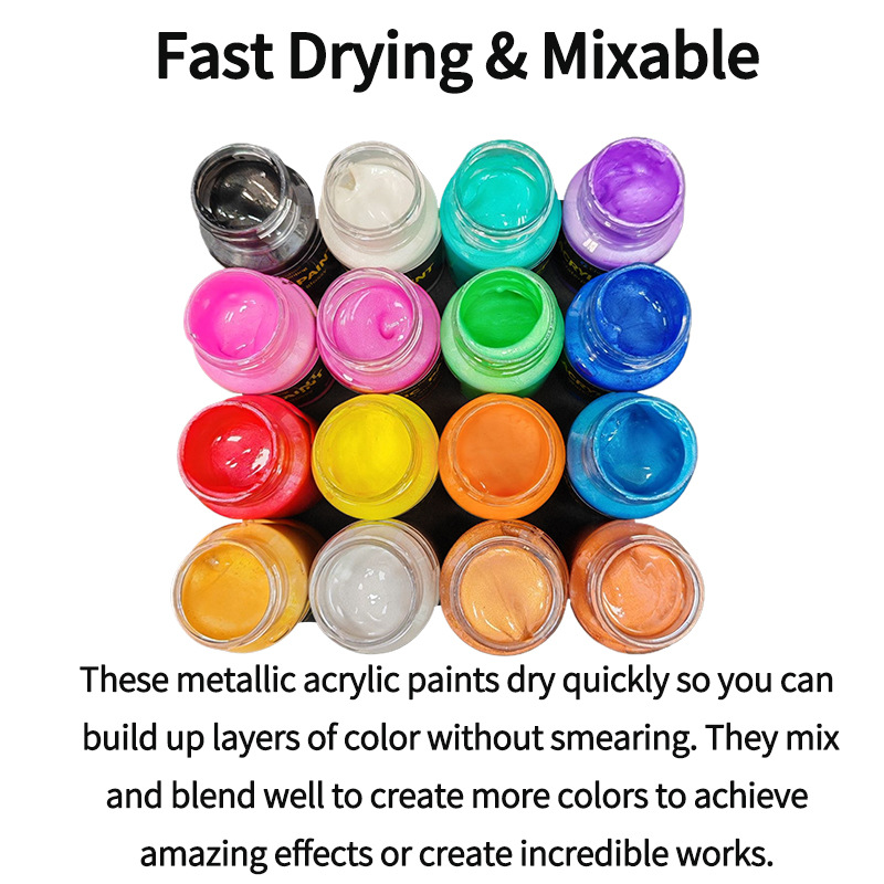 Zestaw pigmentów akrylowych pe – Metallic Paint Set recenzja i cena